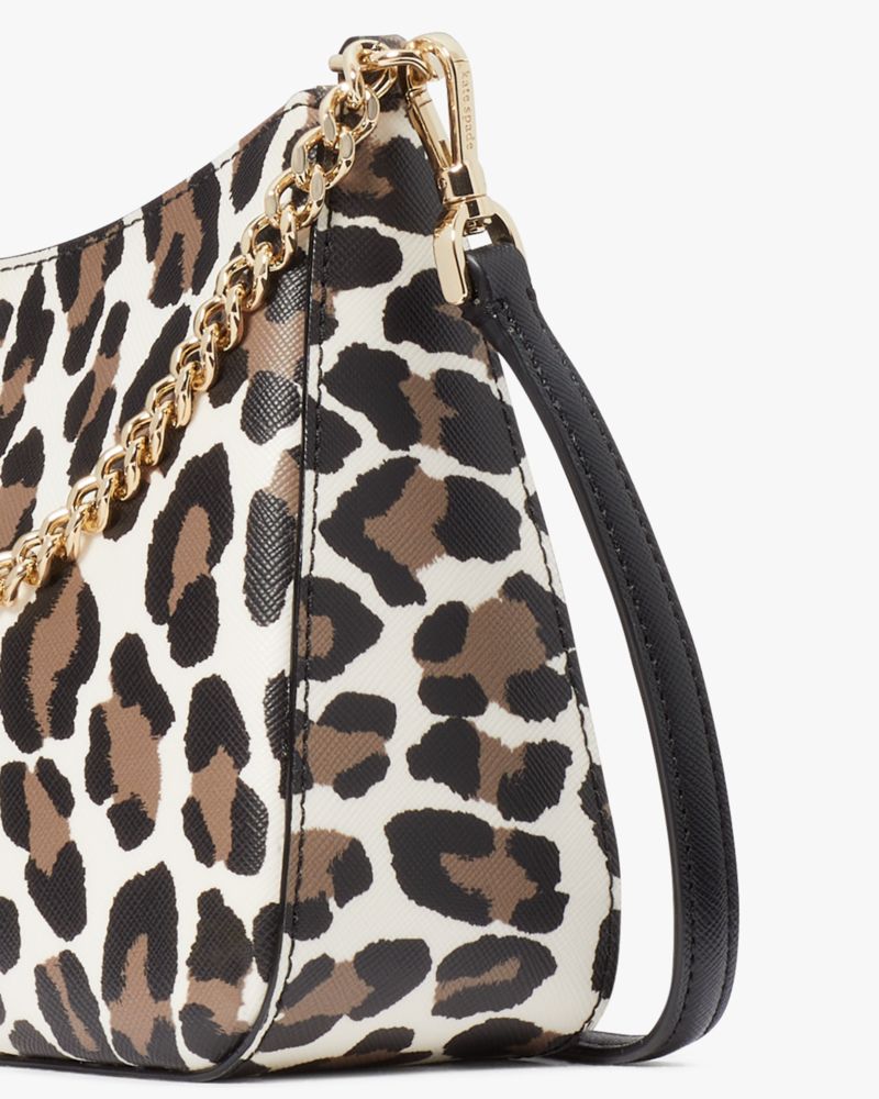 KateSpade Margot Spotted Leopard Medium Convertible Crossbody Cream Multi