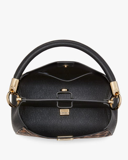 KateSpade Phoebe Small Spotted Leopard Top Handle Satchel Brown Multi