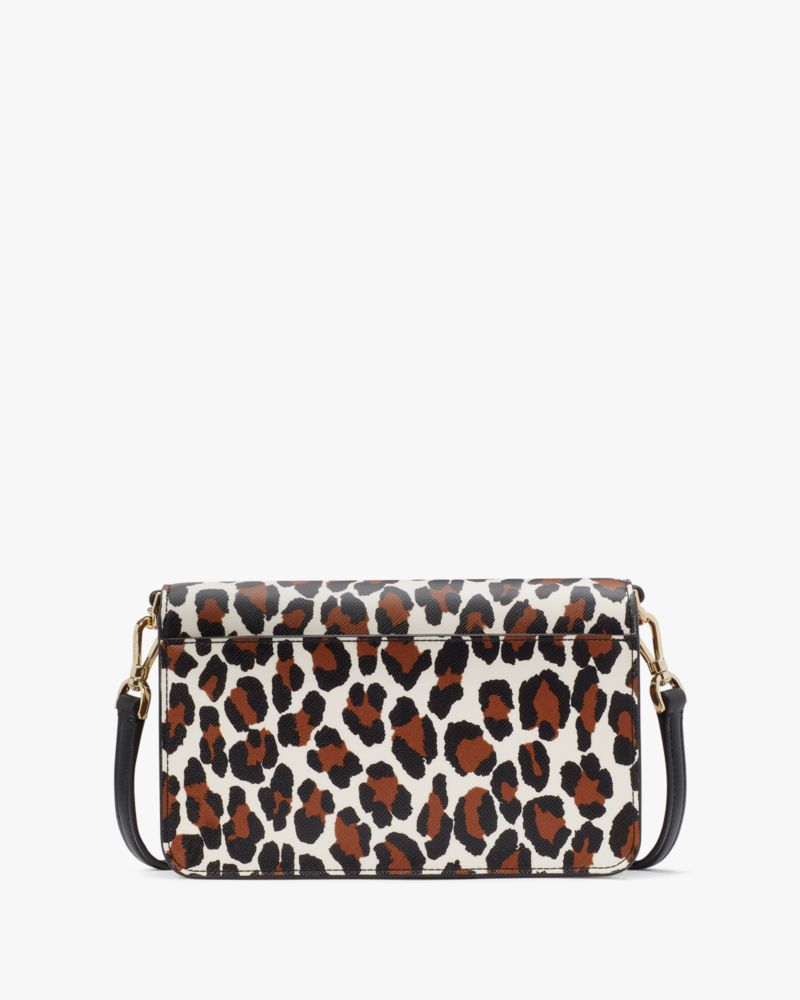 KateSpade Madison Spotted Leopard Willow Mini Flap Crossbody Cream Multi