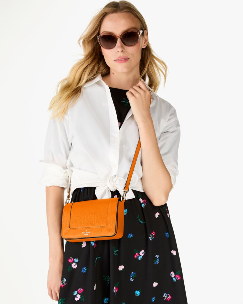 KateSpade Lena Mini Crossbody Orange Zinnia