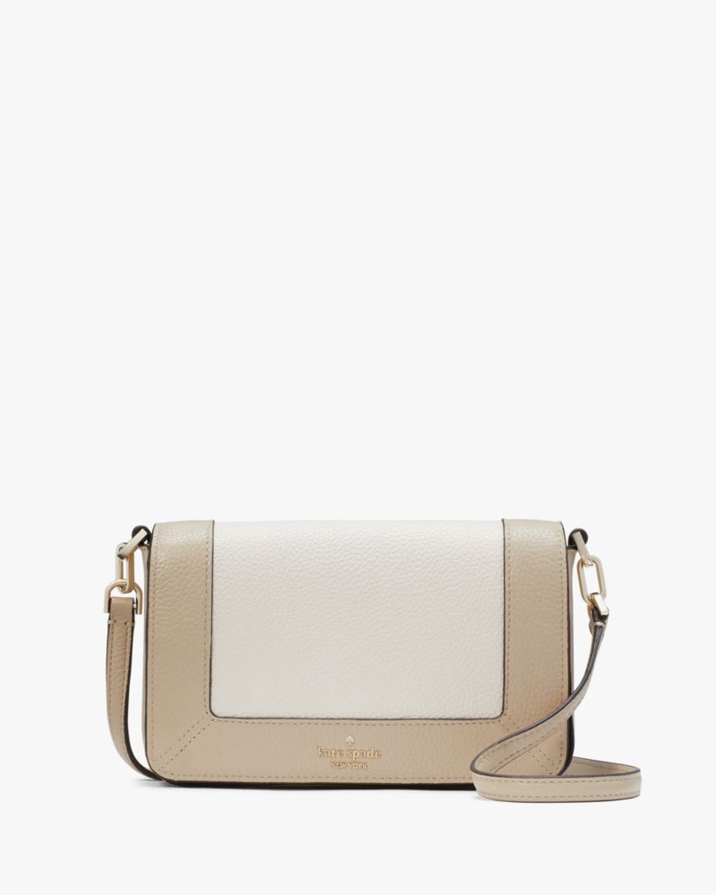 KateSpade Lena Colorblock Mini Flap Crossbody Light Sand Multi