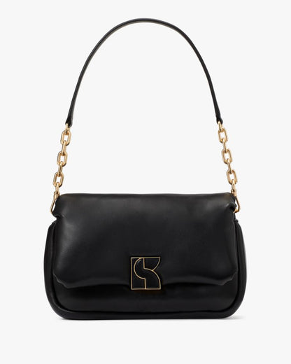 KateSpade Dakota Puffy Leather Crossbody Black