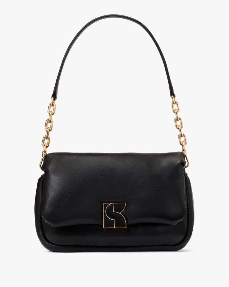 KateSpade Dakota Puffy Leather Crossbody Black