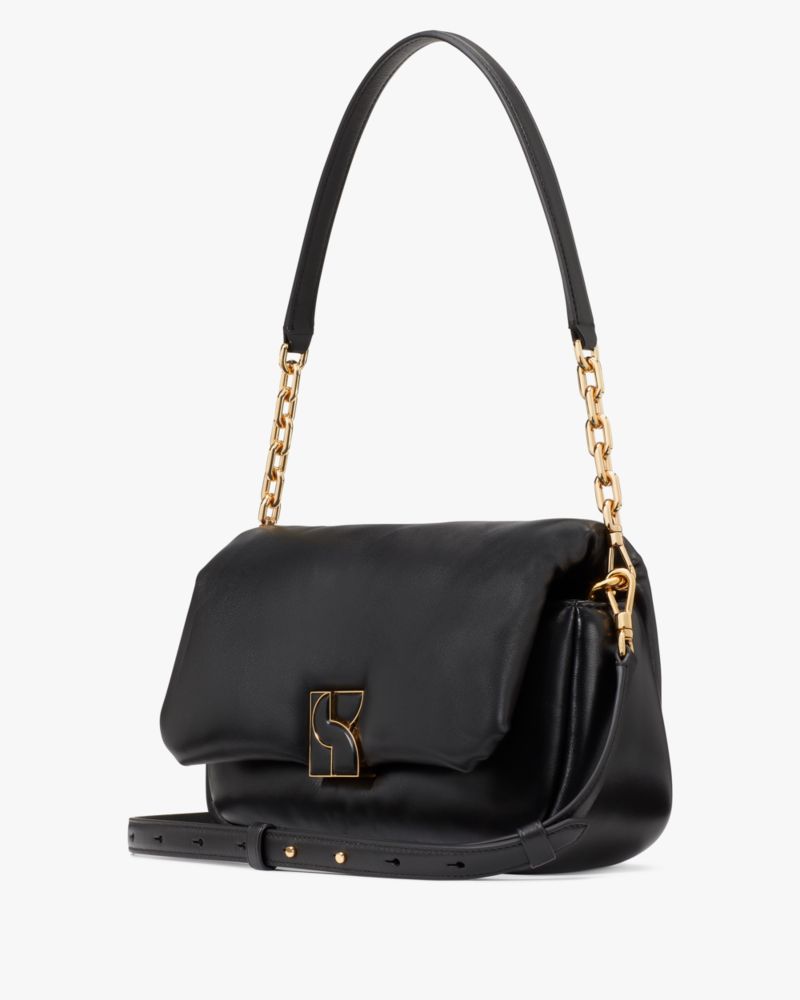 KateSpade Dakota Puffy Leather Crossbody Black