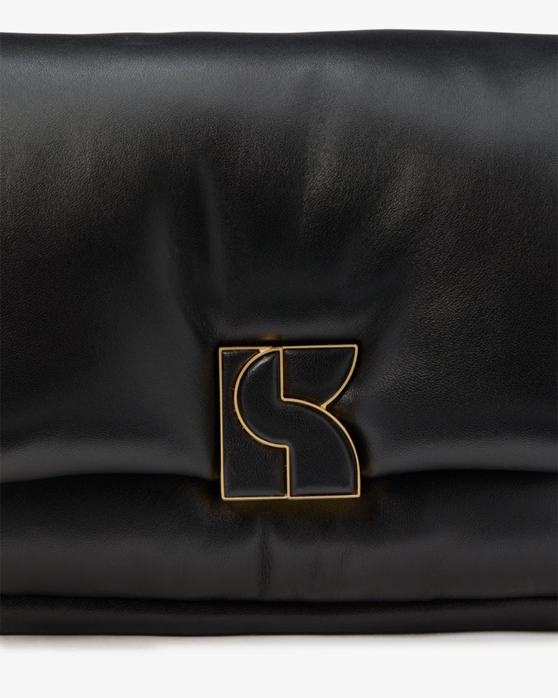 KateSpade Dakota Puffy Leather Crossbody Black