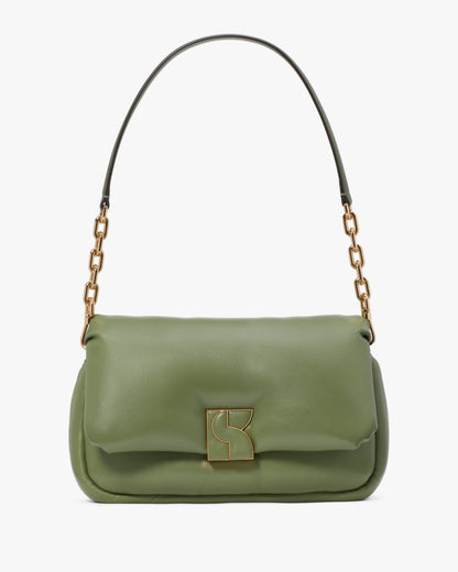 KateSpade Dakota Puffy Leather Crossbody Cedar Stand