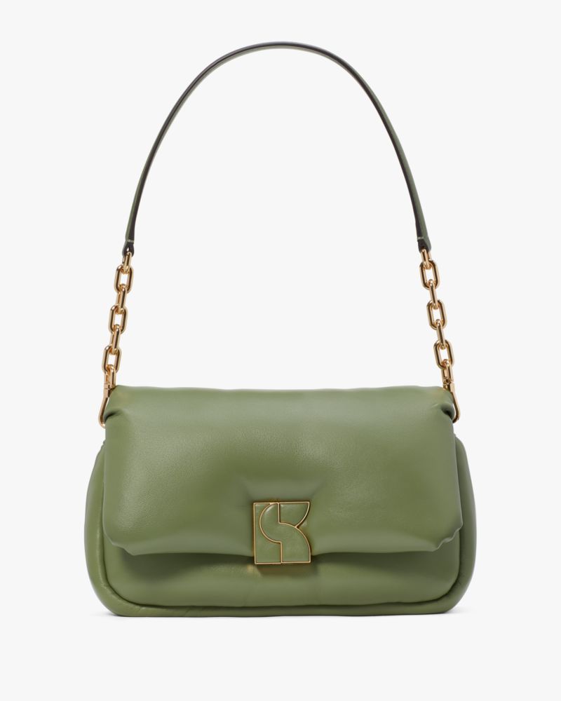 KateSpade Dakota Puffy Leather Crossbody Cedar Stand
