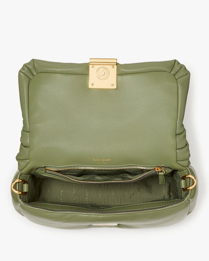 KateSpade Dakota Puffy Leather Crossbody Cedar Stand