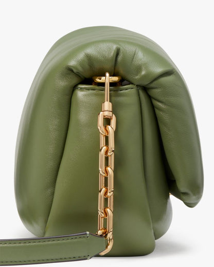 KateSpade Dakota Puffy Leather Crossbody Cedar Stand