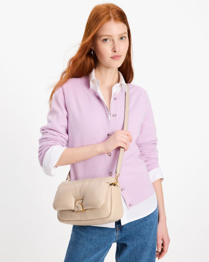 KateSpade Dakota Puffy Leather Crossbody Feather