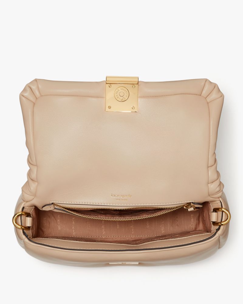 KateSpade Dakota Puffy Leather Crossbody Feather
