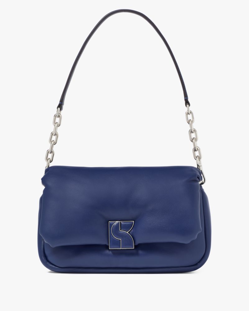 KateSpade Dakota Puffy Leather Crossbody Deep Lake