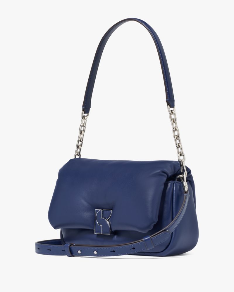 KateSpade Dakota Puffy Leather Crossbody Deep Lake