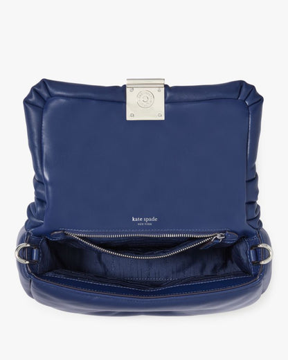 KateSpade Dakota Puffy Leather Crossbody Deep Lake