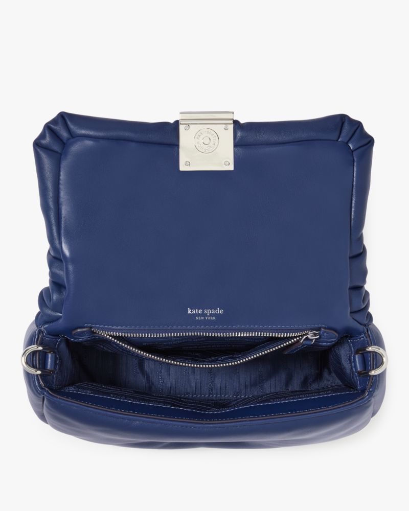 KateSpade Dakota Puffy Leather Crossbody Deep Lake