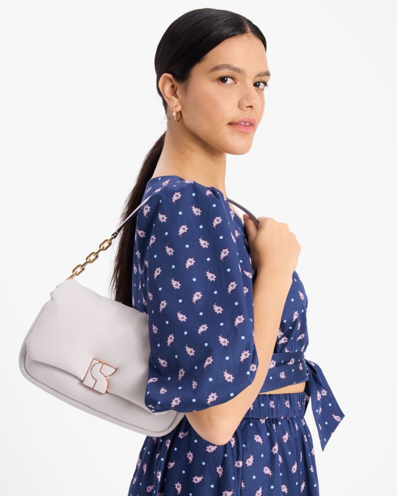 KateSpade Dakota Puffy Leather Crossbody Lilac Moonlight