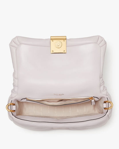 KateSpade Dakota Puffy Leather Crossbody Lilac Moonlight