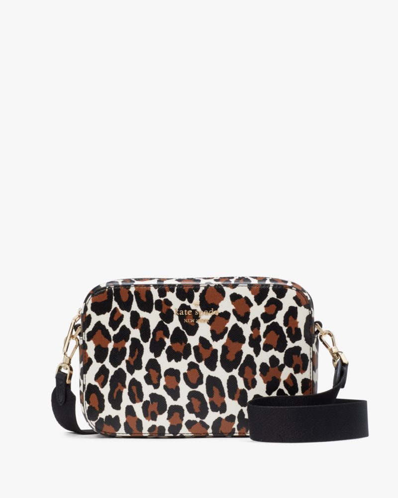 KateSpade Madison Spotted Leopard Mini Camera Bag Cream Multi