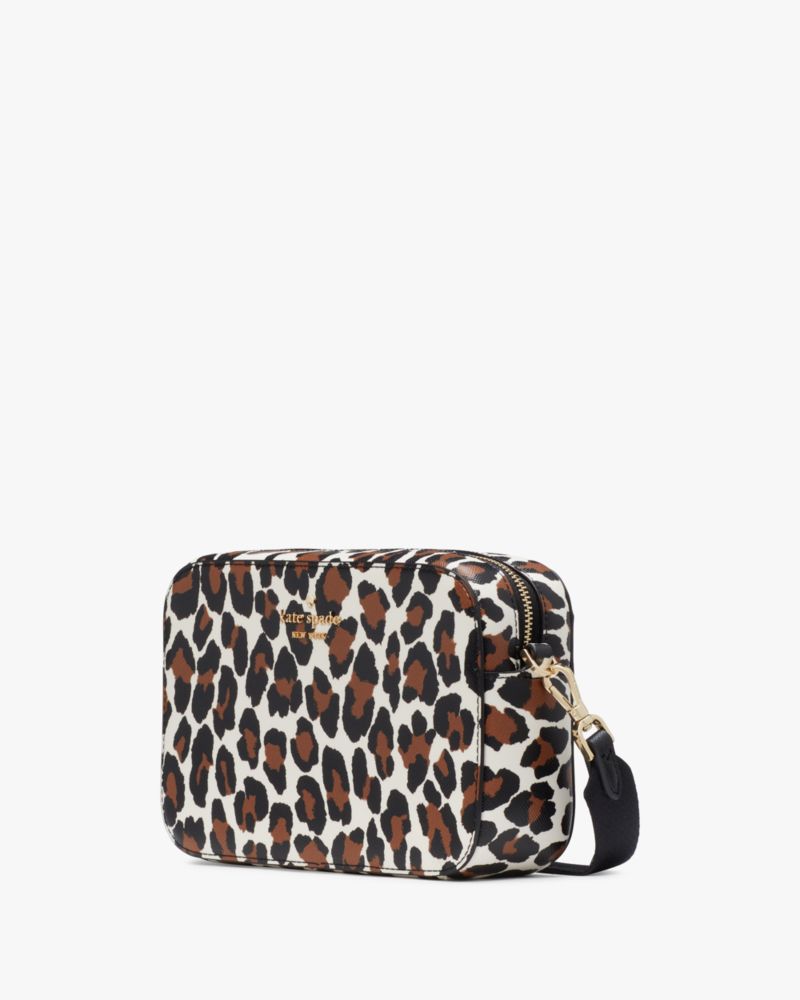 KateSpade Madison Spotted Leopard Mini Camera Bag Cream Multi