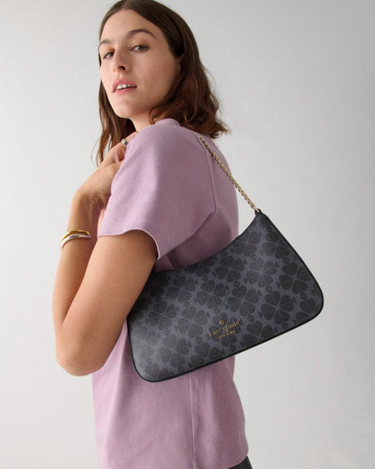 KateSpade Margot Spade Flower Convertible Shoulder Bag Black