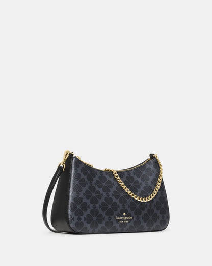 KateSpade Margot Spade Flower Convertible Shoulder Bag Black