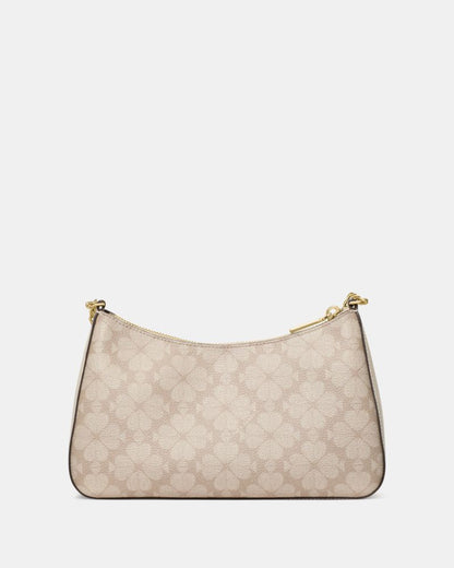 KateSpade Margot Spade Flower Convertible Shoulder Bag Dark Beige Moon Dust