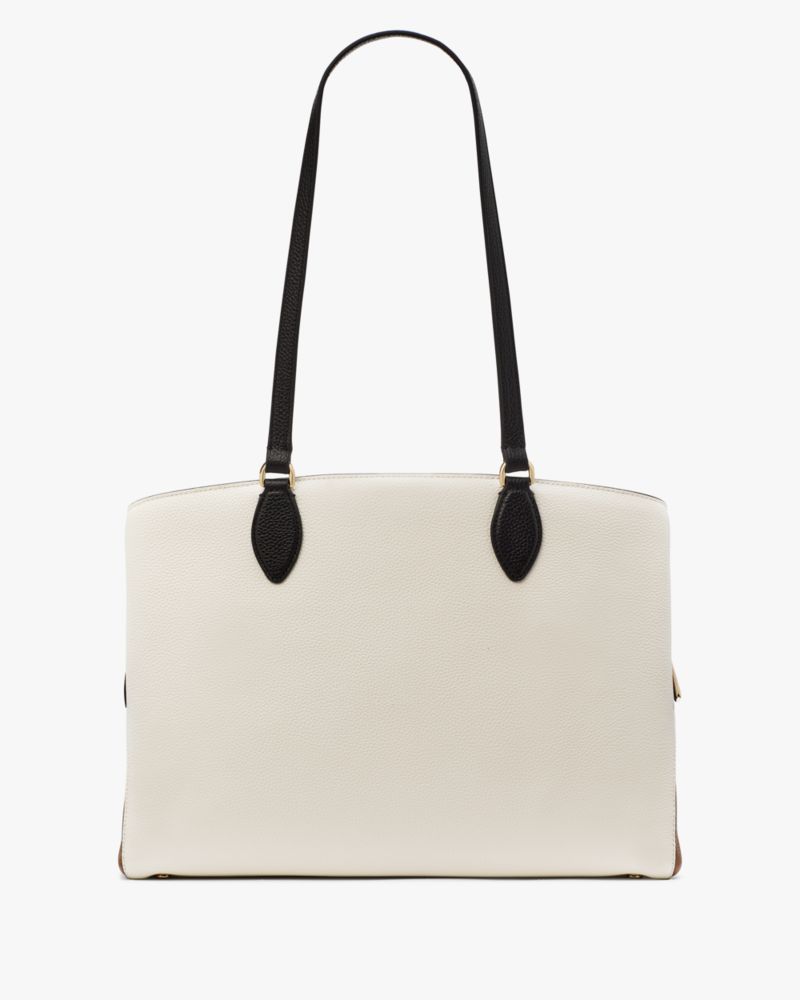 KateSpade Hudson Colorblocked Work Tote Parchment Multi