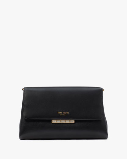 KateSpade Grace Embellished Lock Clutch Black