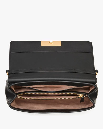 KateSpade Grace Embellished Lock Clutch Black