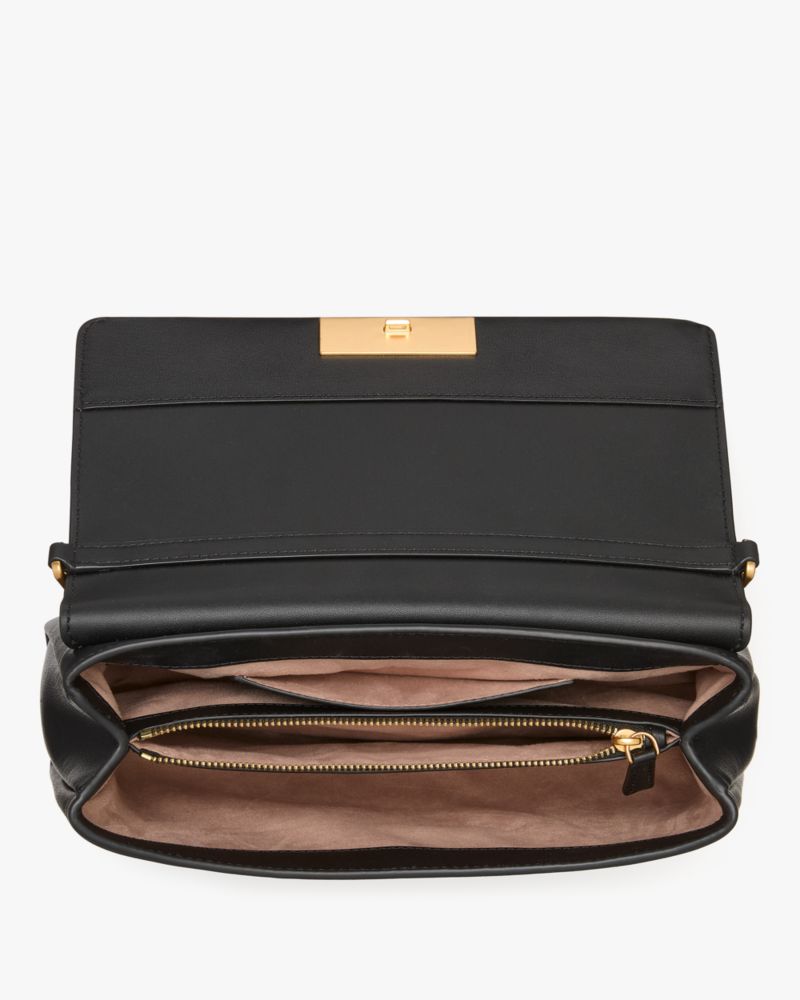 KateSpade Grace Embellished Lock Clutch Black