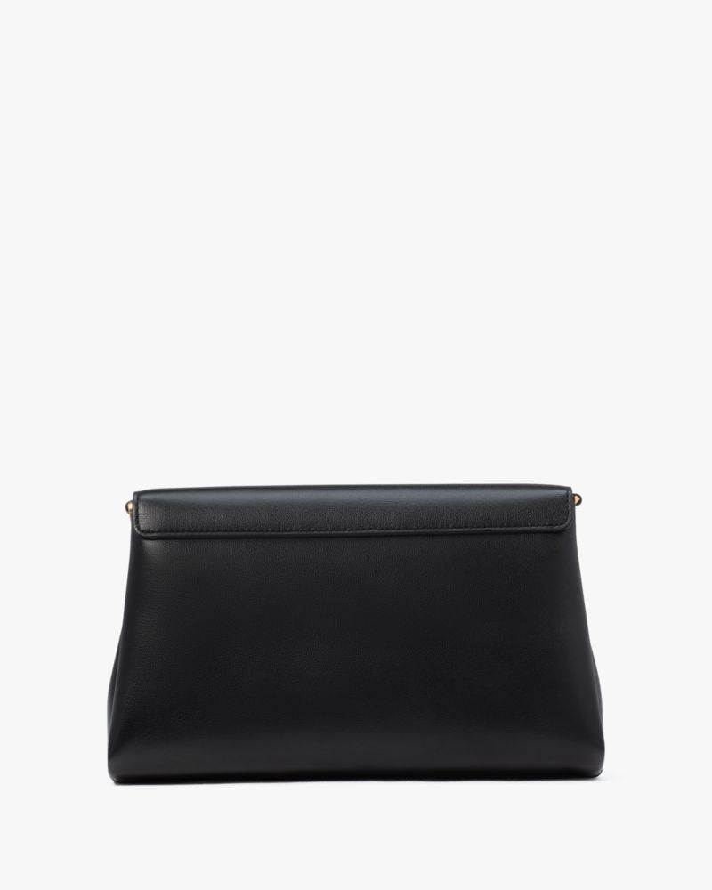 KateSpade Grace Embellished Lock Clutch Black
