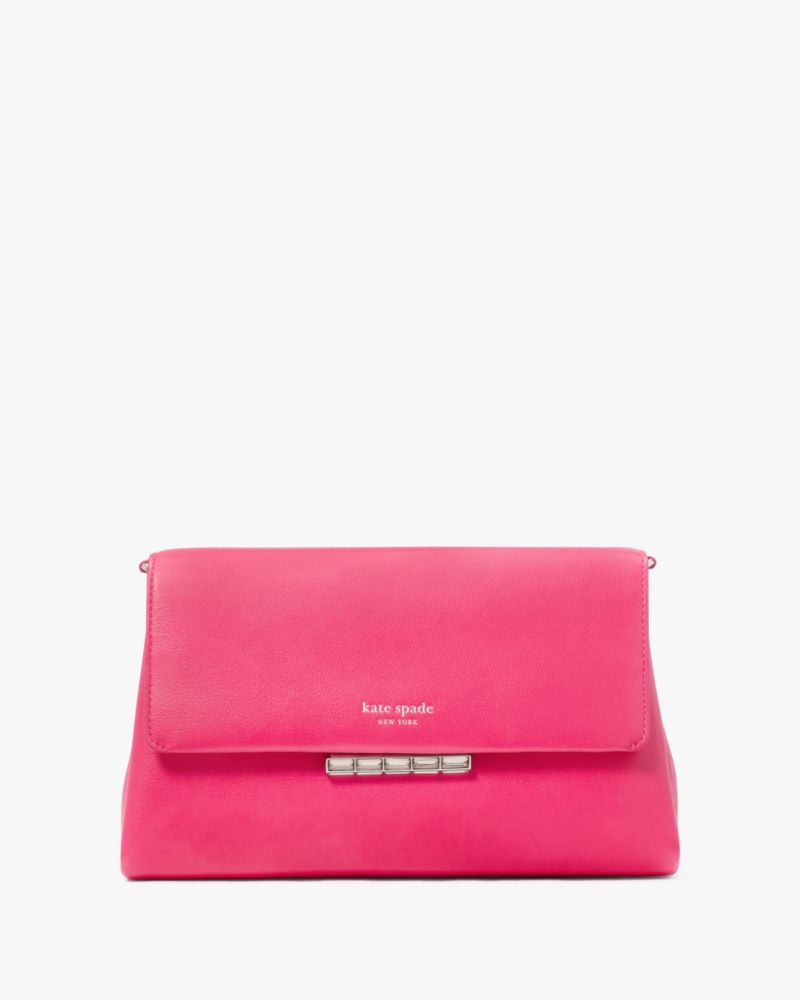 KateSpade Grace Embellished Lock Clutch Rosehip