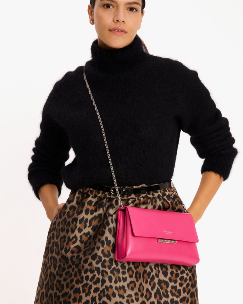 KateSpade Grace Embellished Lock Clutch Rosehip