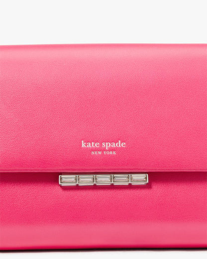 KateSpade Grace Embellished Lock Clutch Rosehip