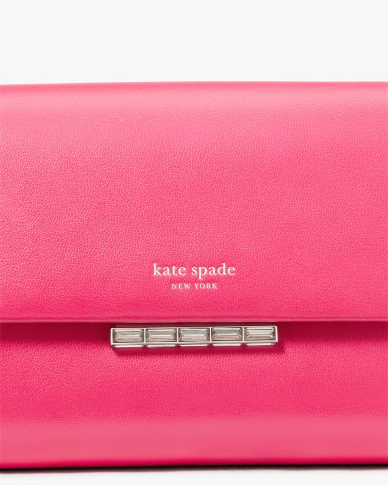 KateSpade Grace Embellished Lock Clutch Rosehip