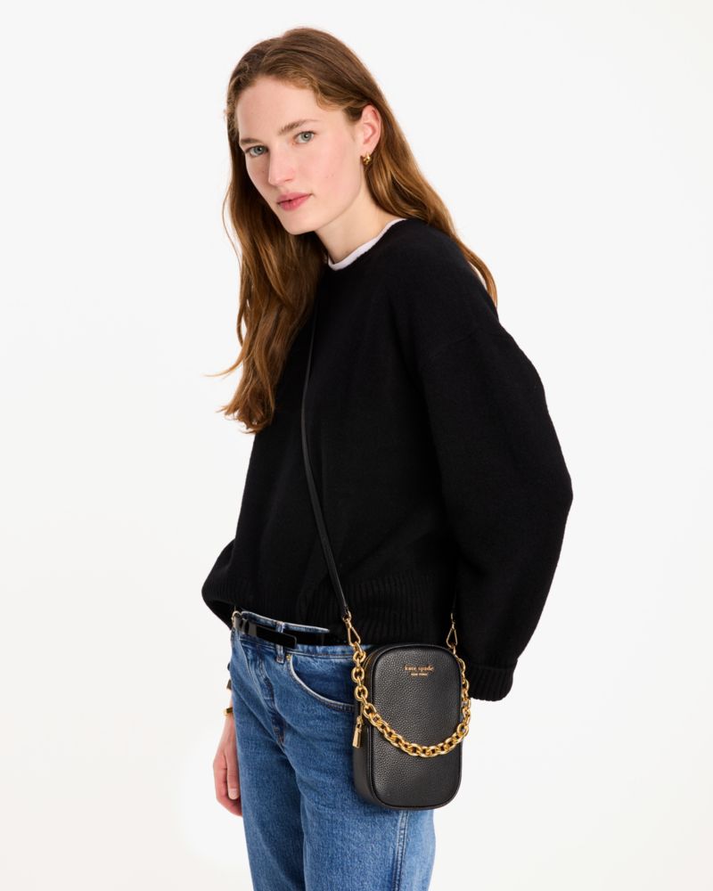 KateSpade Jolie Chain Phone Crossbody Black