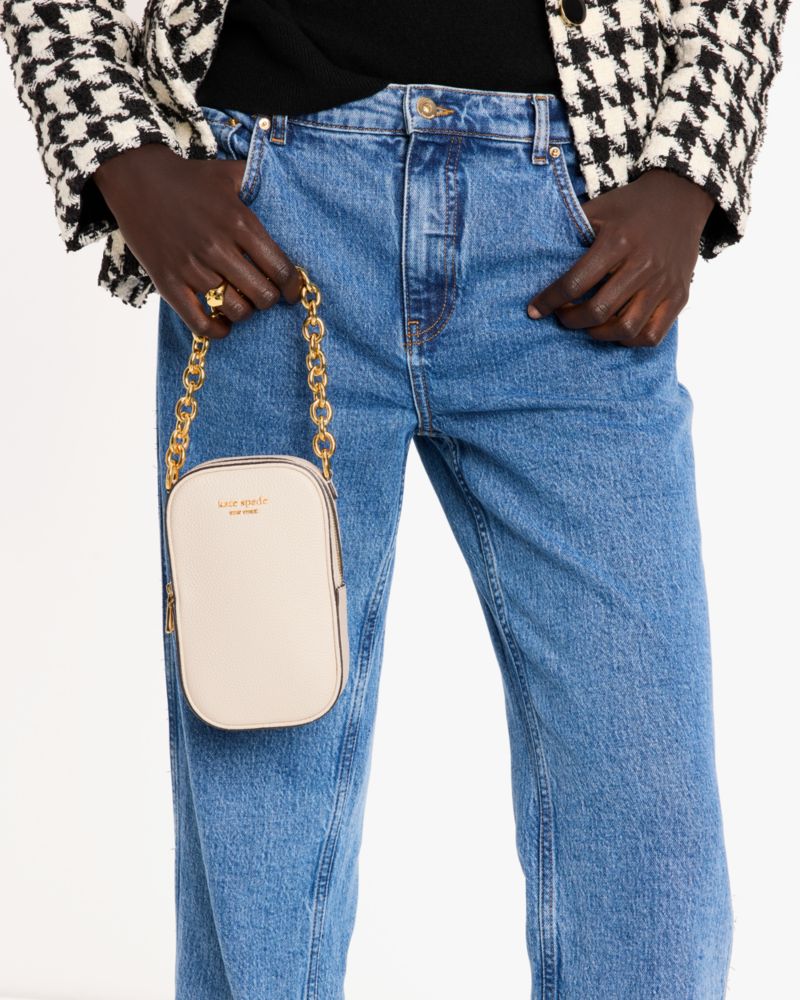 KateSpade Jolie Chain Phone Crossbody Parchment