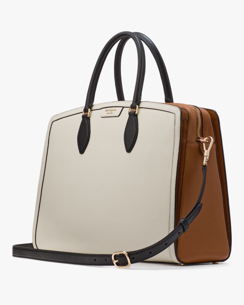 KateSpade Hudson Colorblocked Commuter Laptop Bag Parchment Multi