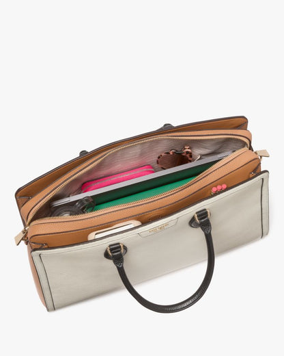 KateSpade Hudson Colorblocked Commuter Laptop Bag Parchment Multi