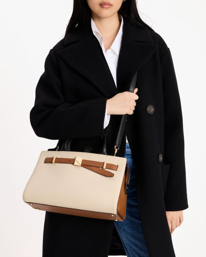 KateSpade Deco Colorblocked Medium Satchel Milk Glass Multi
