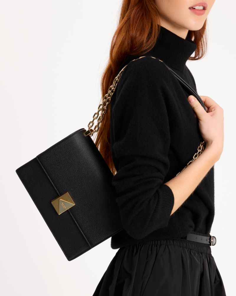 KateSpade Deco Chain Shoulder Bag Black