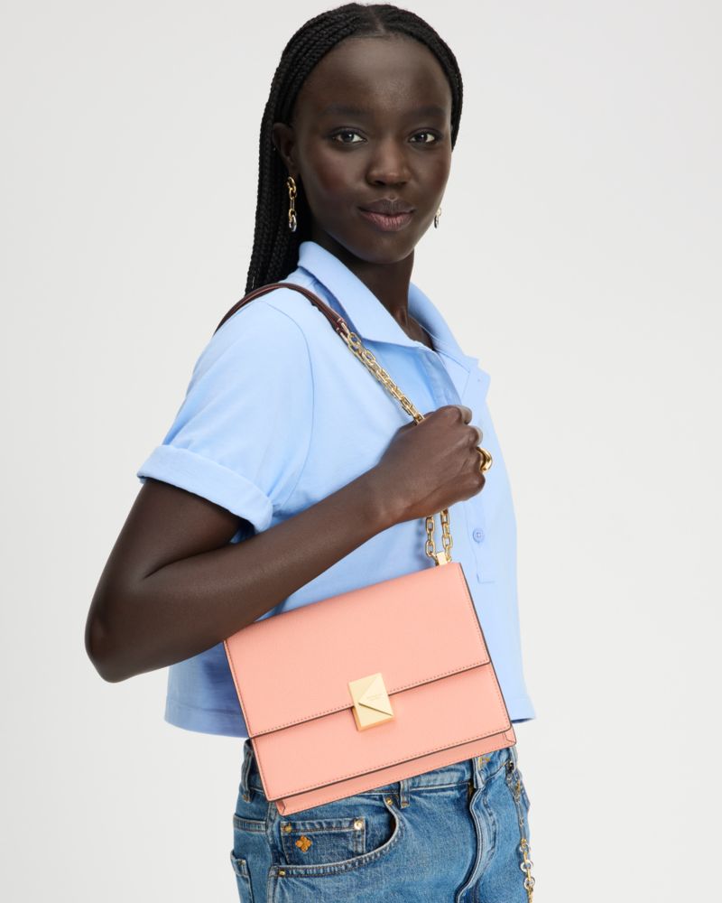 KateSpade Deco Chain Shoulder Bag Apricot Cream