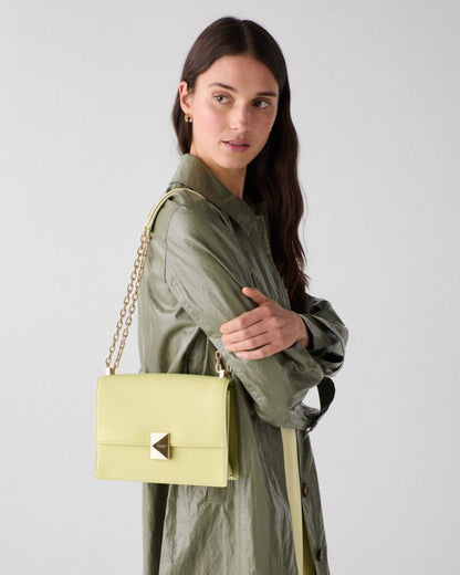 KateSpade Deco Chain Shoulder Bag Pale Citron