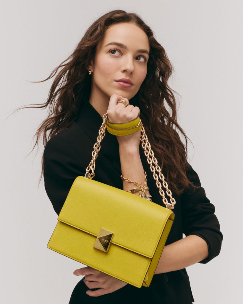 KateSpade Deco Chain Shoulder Bag Tigers Eye