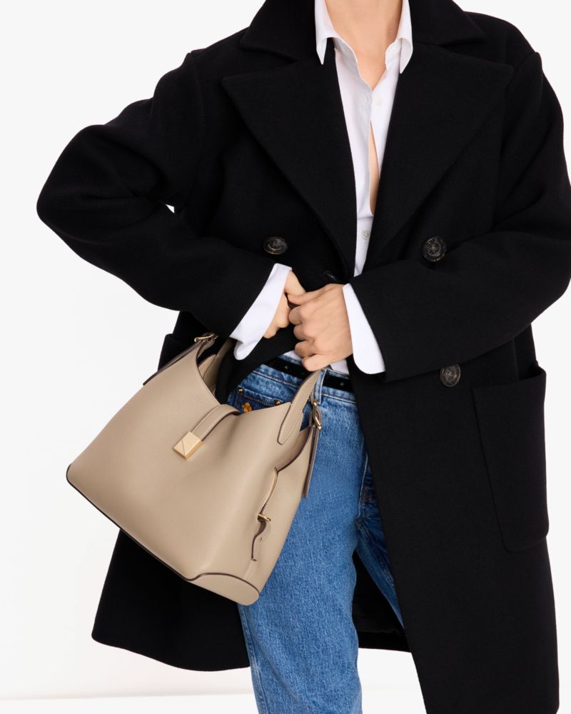 KateSpade Deco Crossbody Tote Bag Timeless Taupe