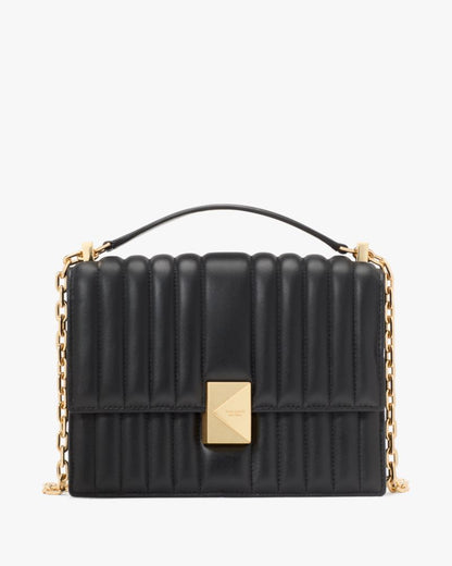 KateSpade Deco Quilted Chain Shoulder Bag Black