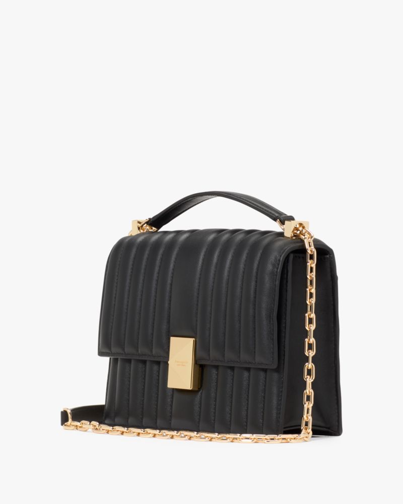 KateSpade Deco Quilted Chain Shoulder Bag Black