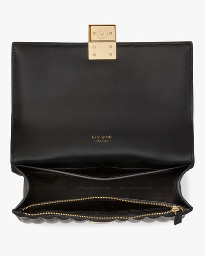 KateSpade Deco Quilted Chain Shoulder Bag Black