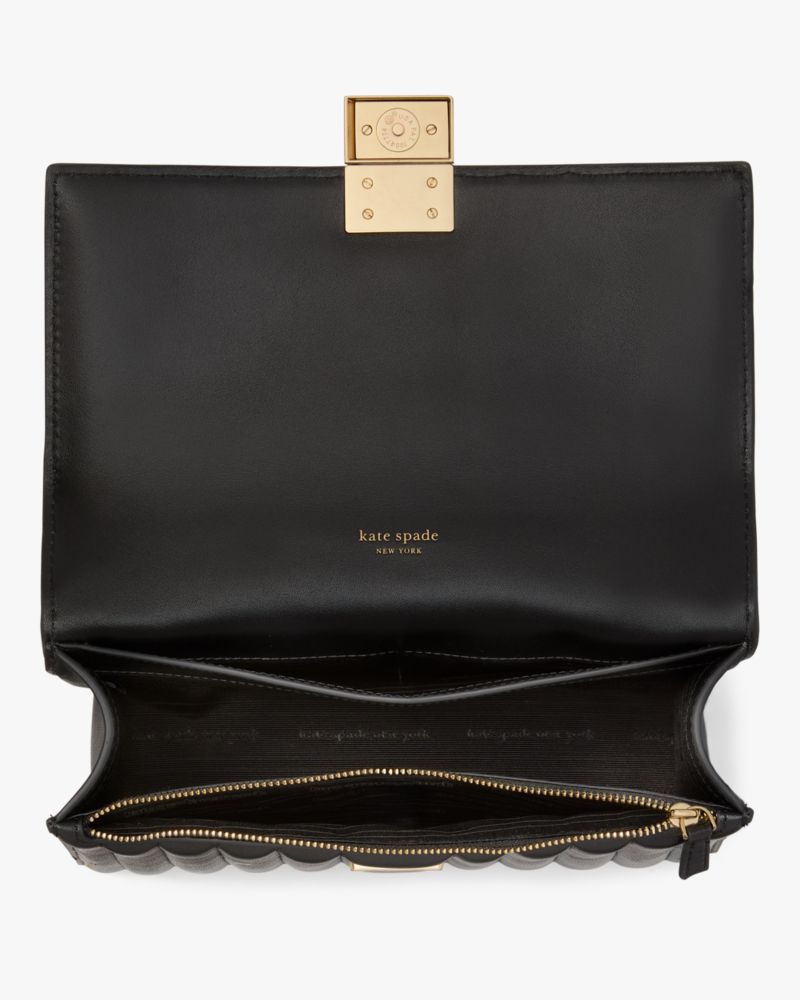 KateSpade Deco Quilted Chain Shoulder Bag Black