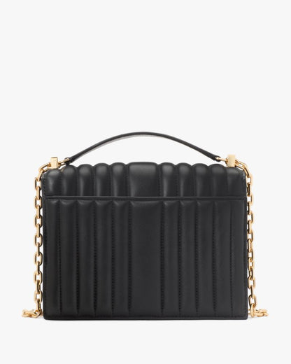 KateSpade Deco Quilted Chain Shoulder Bag Black
